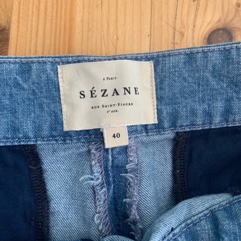 Sezane High Rise Blue Jeans - Picture 4 of 7